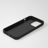 iPhone 13 Pro Case Hülle - NOPAAL Hülle aus echtem Kaktusleder mit Silikon Rand TPU - Weiss