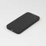 Coque iPhone 13 Pro - NOPAAL cuir de cactus vegan bords silicone TPU - Noir