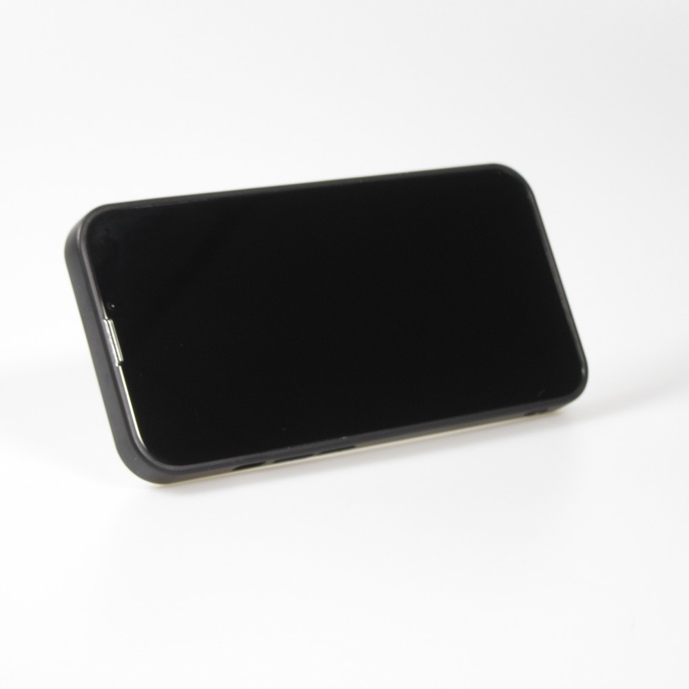 iPhone 13 Pro Case Hülle - Perlmutt Schmetterling Strass mit Videounterstützung - Weiss