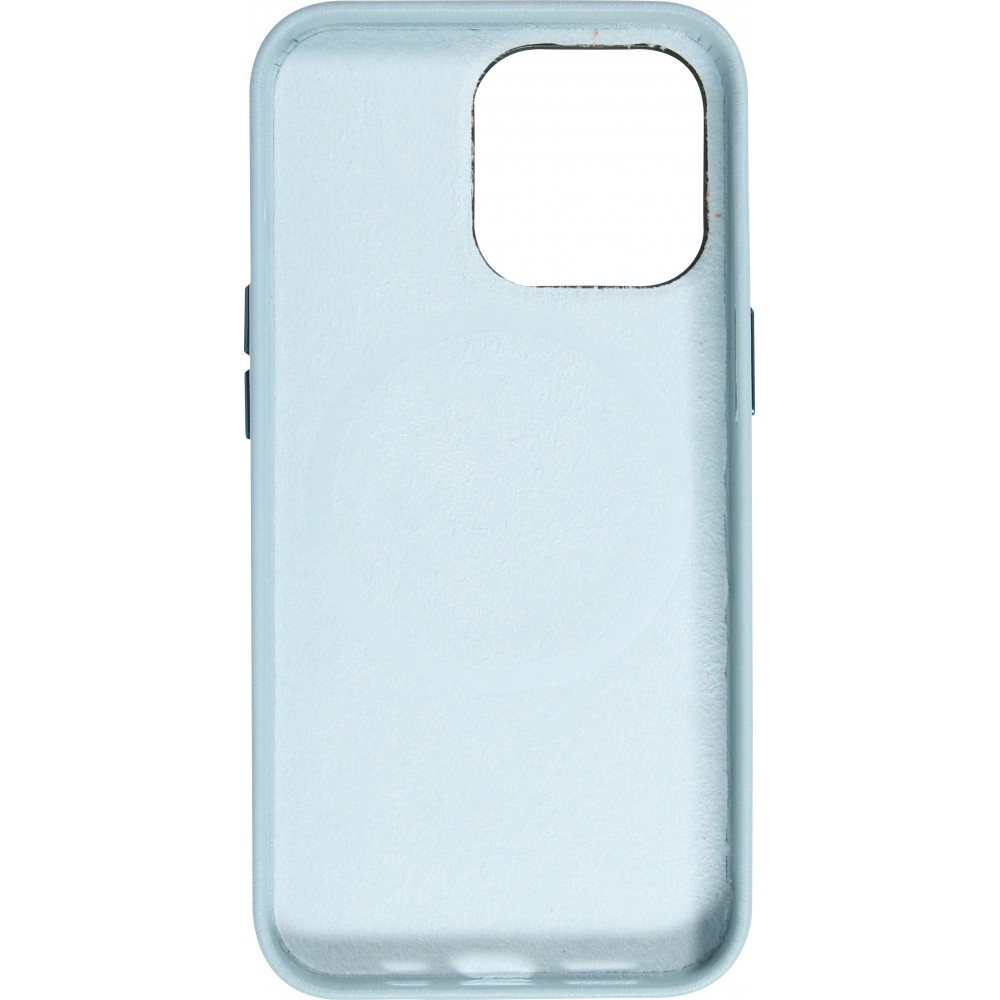 Coque iPhone 13 Pro - Qialino cuir véritable (compatible MagSafe) - Bleu clair