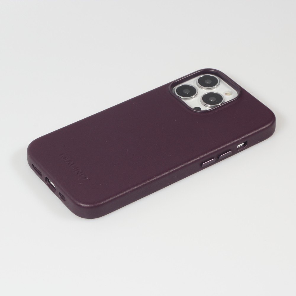 iPhone 13 Pro Case Hülle - Qialino Echtleder (MagSafe kompatibel) - Violett