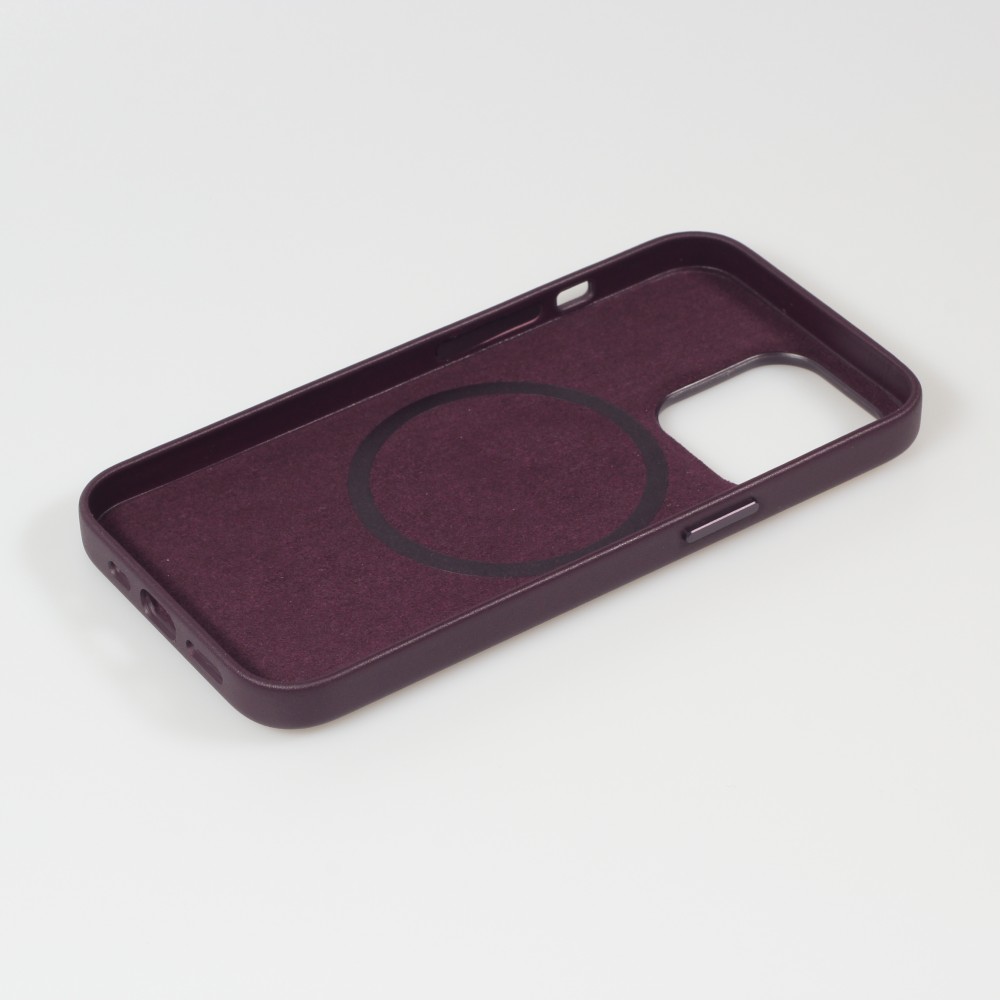 Coque iPhone 13 Pro - Qialino cuir véritable (compatible MagSafe) - Violet