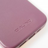 Coque iPhone 13 Pro - Qialino cuir véritable (compatible MagSafe) - Violet