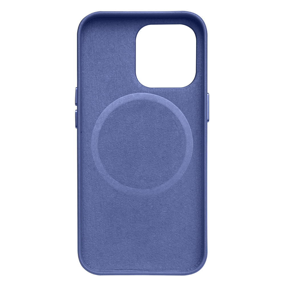 Coque iPhone 13 Pro - Qialino cuir véritable (compatible MagSafe) - Bleu