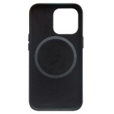 Coque iPhone 13 Pro Max - Qialino cuir véritable (compatible MagSafe) - Noir