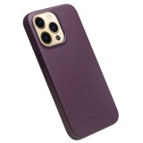 Coque iPhone 13 Pro Max - Qialino cuir véritable (compatible MagSafe) - Violet