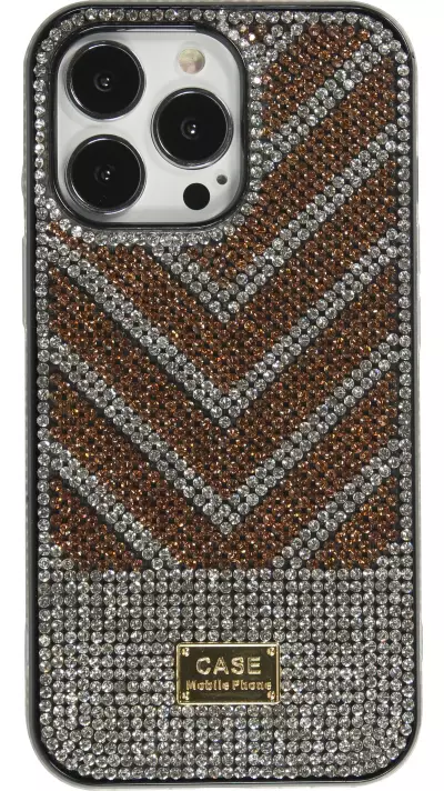 Coque iPhone 13 Pro - Shiny Lines  - Or