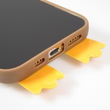 iPhone 13 Pro Max Case Hülle - 3D-Silikon Ente - Braun