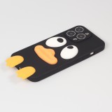 Coque iPhone 13 Pro Max - Silicone 3D canard - Noir