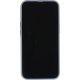 iPhone 13 Pro Max Case Hülle - Silikon Mat Herz gold - Blau