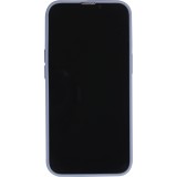 Coque iPhone 13 Pro Max - Silicone Mat Coeur doré - Bleu