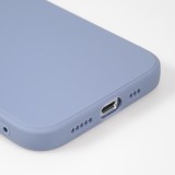 Coque iPhone 13 Pro Max - Silicone Mat Coeur doré - Bleu