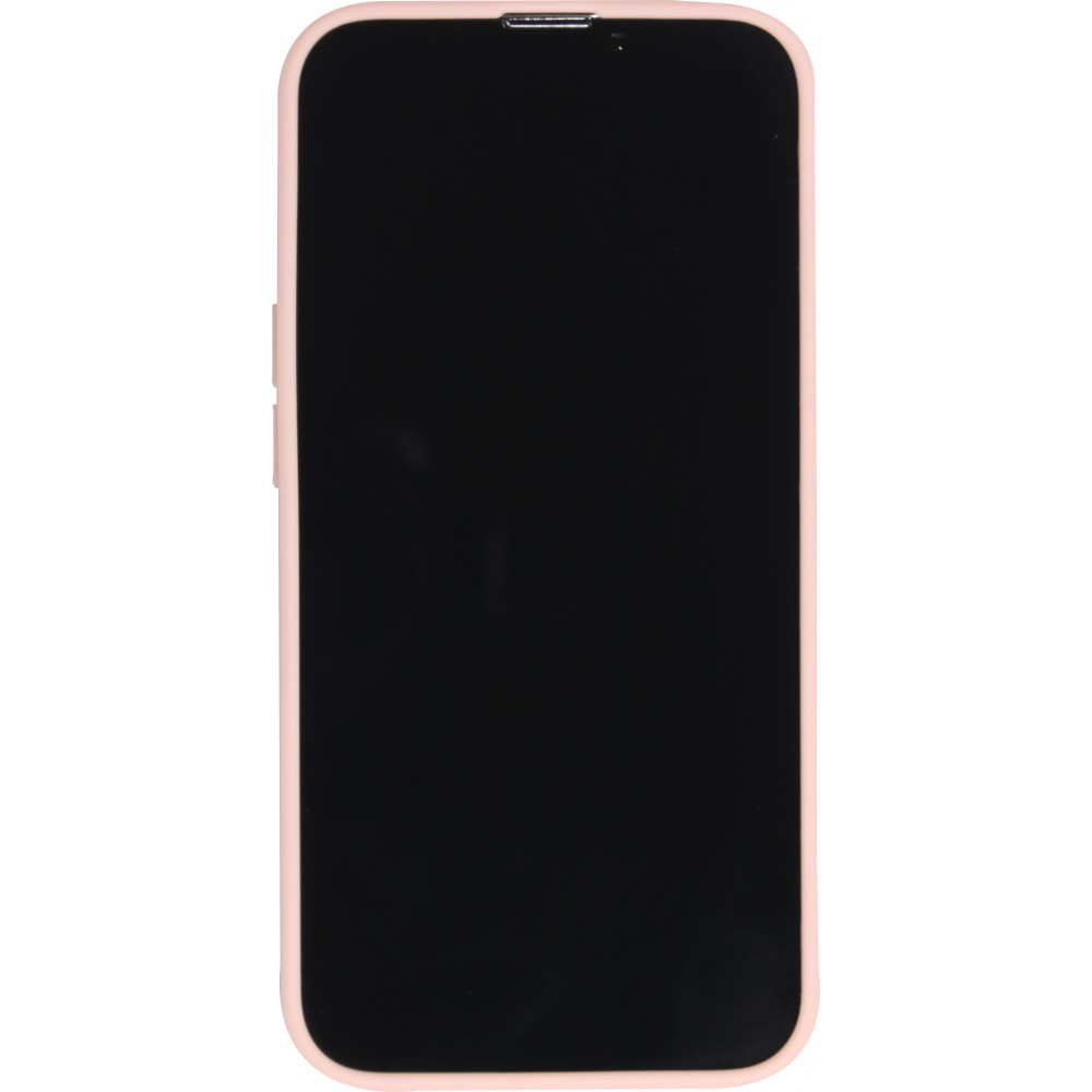 iPhone 13 Pro Max Case Hülle - Silikon Mat Herz gold - Rosa