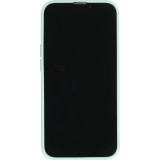Coque iPhone 13 Pro - Silicone Mat Coeur doré - Turquoise