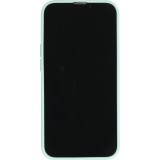 Coque iPhone 13 Pro Max - Silicone Mat Coeur doré - Turquoise