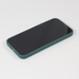 Coque iPhone 13 Pro Max - Silicone Mat Coeur doré - Vert foncé