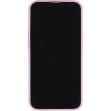 iPhone 13 Pro Max Case Hülle - Silikon Mat Herz gold - Violett