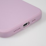 Coque iPhone 13 Pro Max - Silicone Mat Coeur doré - Violet