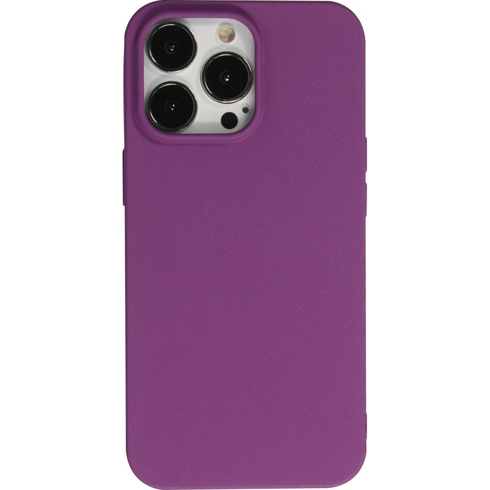 Hülle iPhone 13 Pro Max - Silikon Mat Rau - Violett