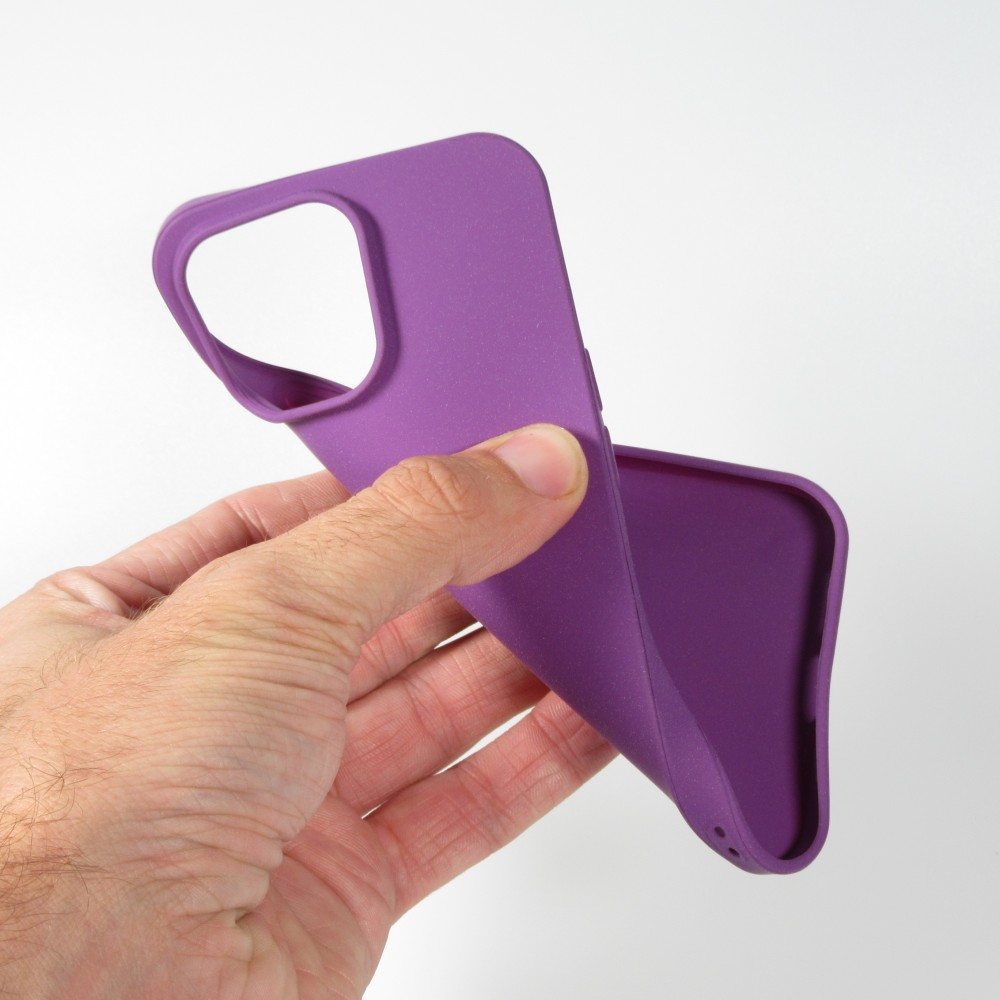 Hülle iPhone 13 Pro Max - Silikon Mat Rau - Violett