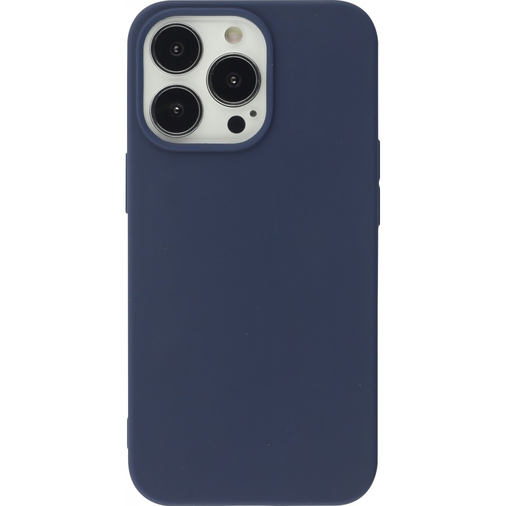 iPhone 13 Pro Max Case Hülle - Silikon Mat dunkelblau