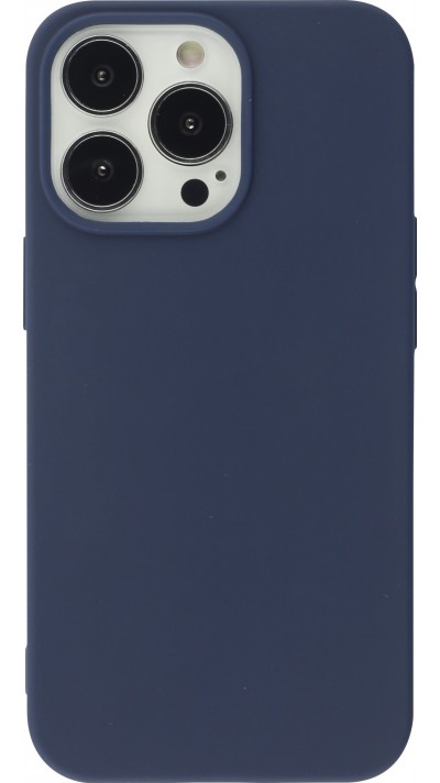iPhone 13 Pro Max Case Hülle - Silikon Mat dunkelblau