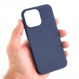 iPhone 13 Pro Max Case Hülle - Silikon Mat dunkelblau