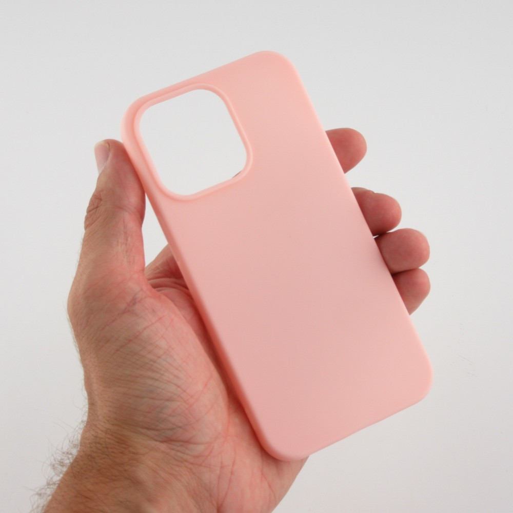 iPhone 13 Pro Max Case Hülle - Silkon Mat hell- Rosa