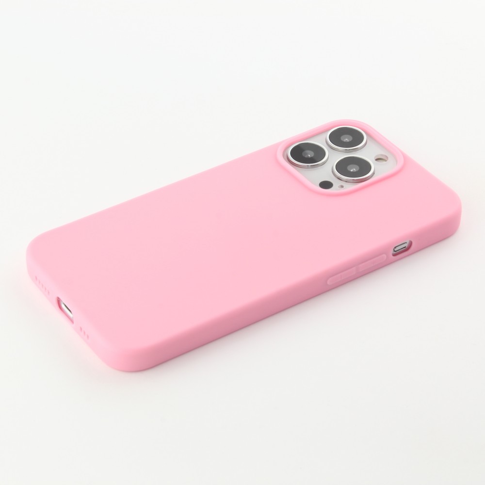 Coque iPhone 13 Pro - Silicone Mat - Rose foncé