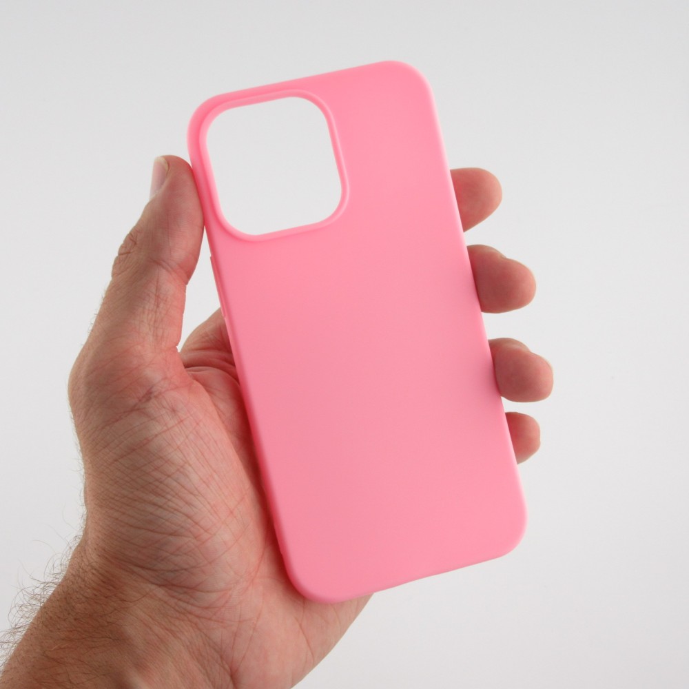 Coque iPhone 13 Pro - Silicone Mat - Rose foncé