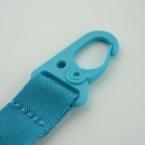 Coque iPhone 13 Pro Max - Silicone avec lanière et crochet - Bleu clair