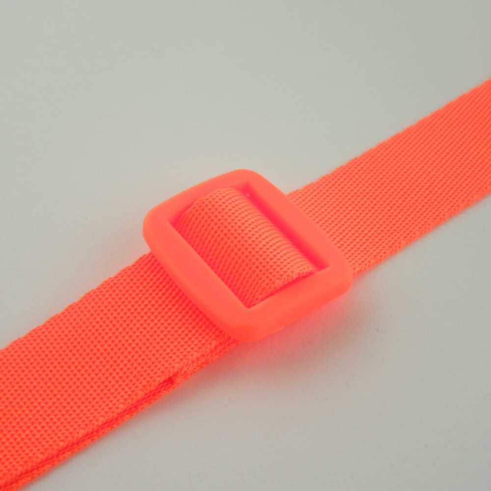 Coque iPhone 13 Pro - Silicone avec lanière et crochet - Orange