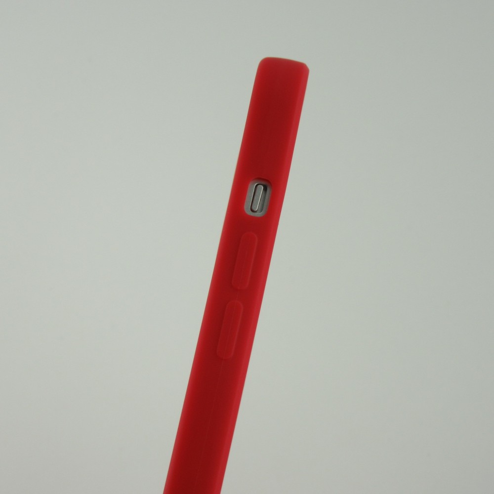iPhone 13 Pro Max Case Hülle - Silikon mit Kordel und Haken - Rot