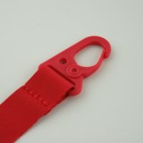 Coque iPhone 13 Pro - Silicone avec lanière et crochet - Rouge