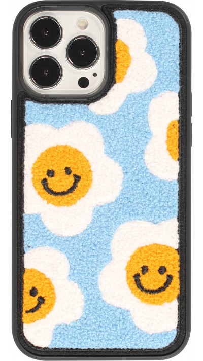 Coque iPhone 13 Pro Max - Silicone rigide tapis de fleurs souriantes