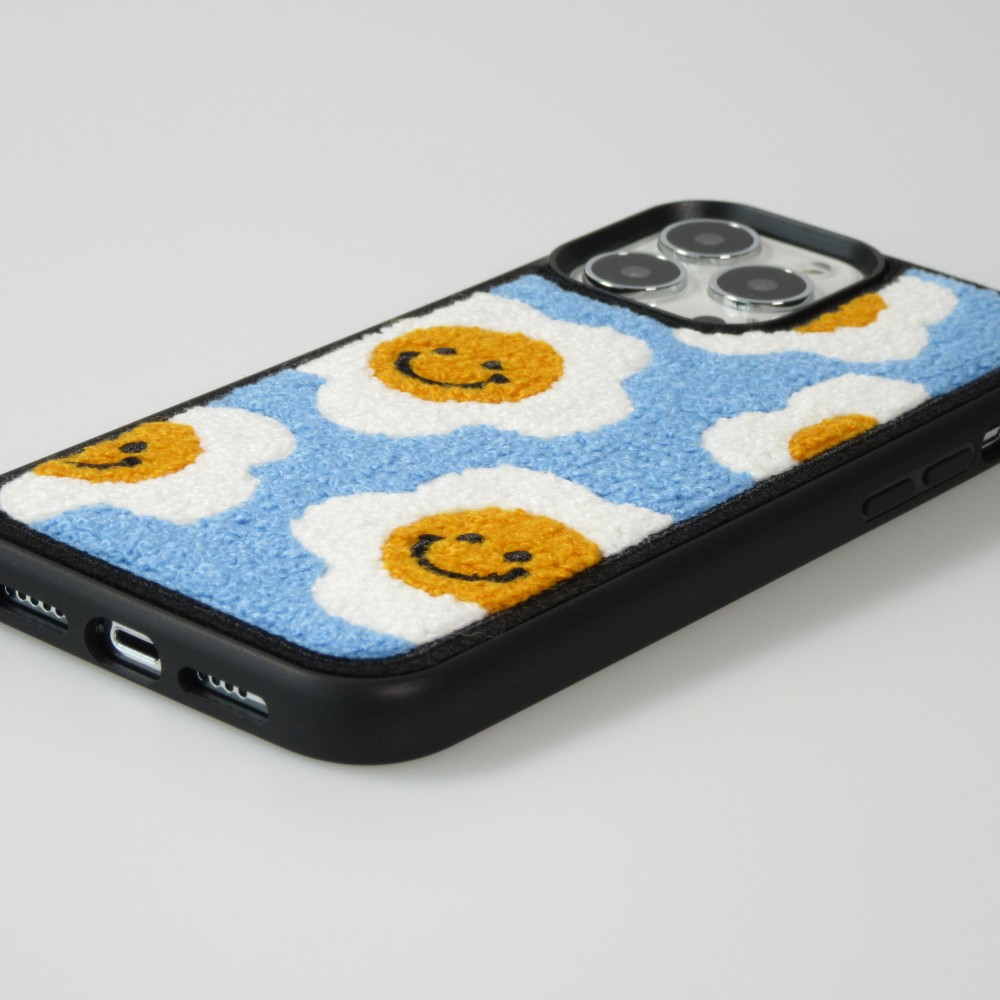 iPhone 12 Pro Max Case Hülle - Silikon rigide lachender Blumen-Teppich