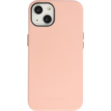 Coque iPhone 13 - Qialino cuir véritable (compatible MagSafe) - Rose