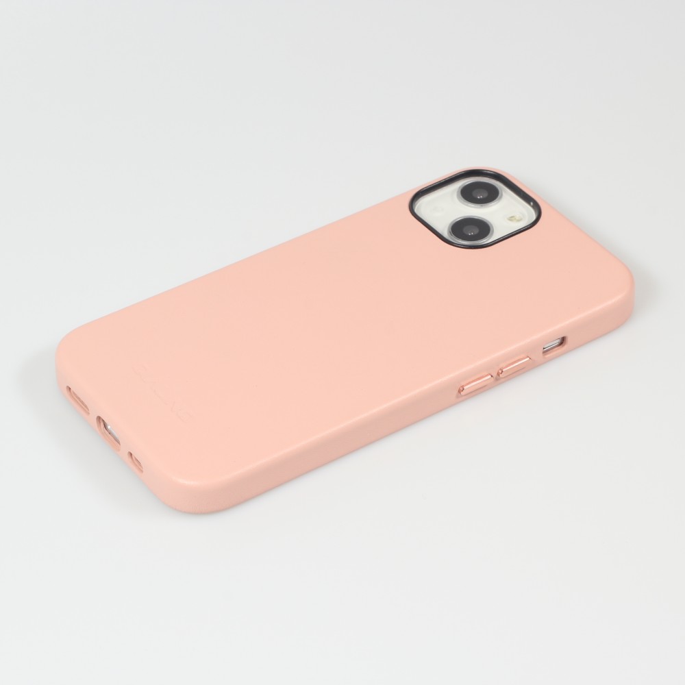 Coque iPhone 13 - Qialino cuir véritable (compatible MagSafe) - Rose