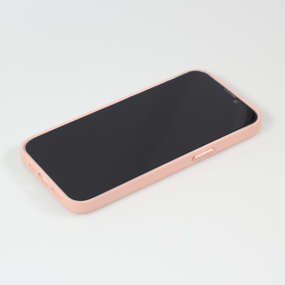 Coque iPhone 13 - Qialino cuir véritable (compatible MagSafe) - Rose