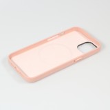 Coque iPhone 13 - Qialino cuir véritable (compatible MagSafe) - Rose