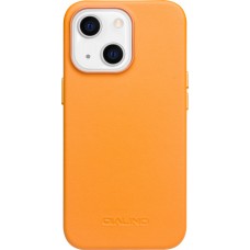 iPhone 13 Case Hülle - Qialino Echtleder (MagSafe kompatibel) - Orange