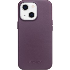 Coque iPhone 13 - Qialino cuir véritable (compatible MagSafe) - Violet