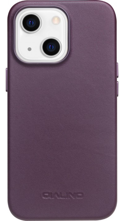 iPhone 13 Case Hülle - Qialino Echtleder (MagSafe kompatibel) - Violett