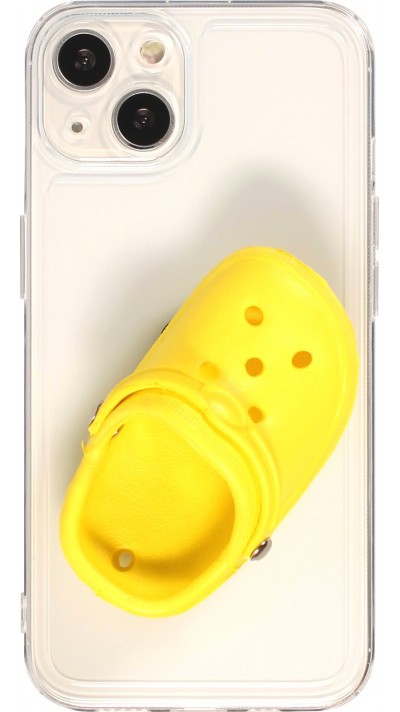 iPhone 13 Case Hülle - 3D Flip-Flop Crocs Sandale - Transparent