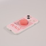 iPhone 13 Case Hülle - Silikon 3D knetbare Peach Pfirsich Manga - Rosa