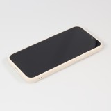 iPhone 13 Case Hülle - Silikon Mat Herz gold - Beige