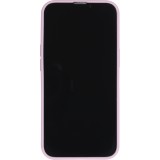 Coque iPhone 13 - Silicone Mat Coeur doré - Violet