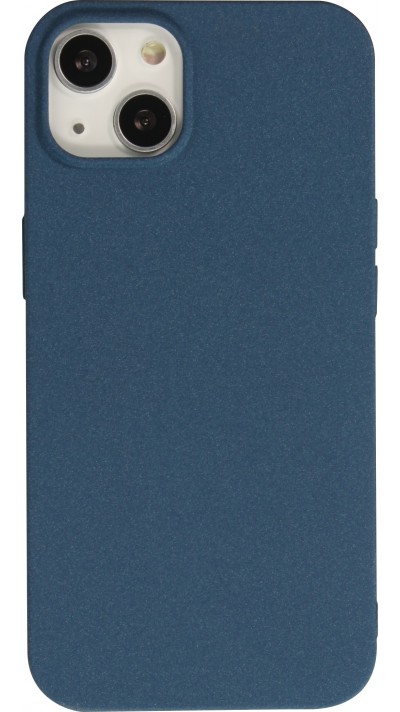 iPhone 13 Case Hülle - Silikon Mat Rau blau