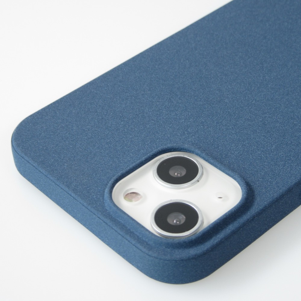 iPhone 13 Case Hülle - Silikon Mat Rau blau