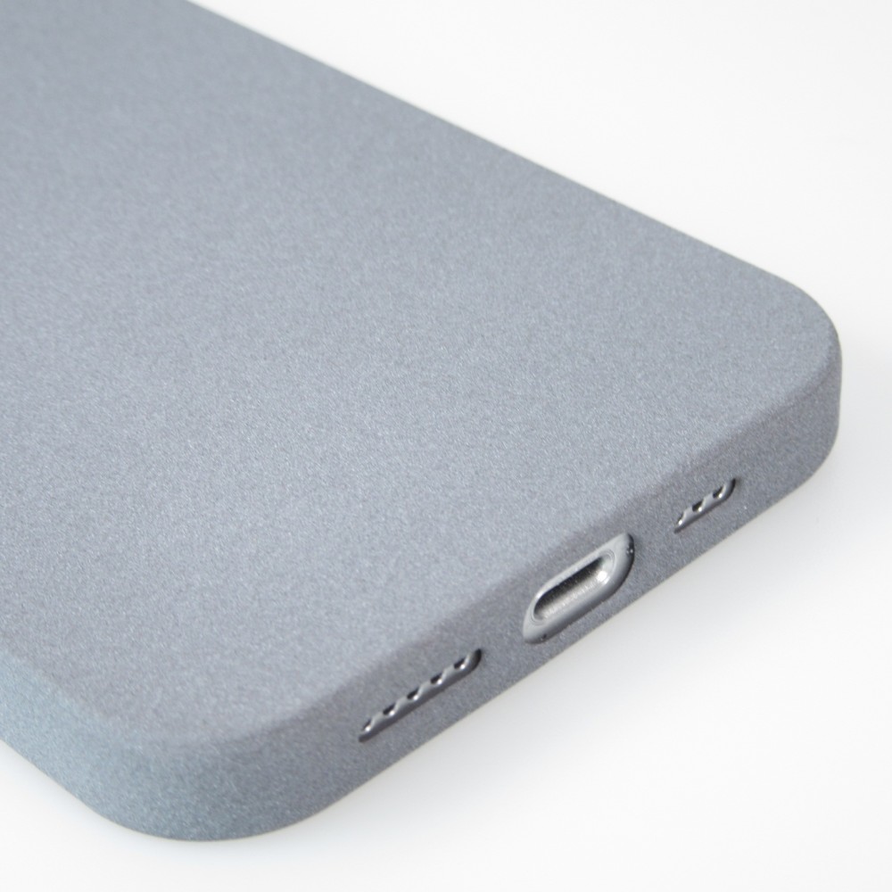 iPhone 13 Case Hülle - Silikon Mat Rau - Grau